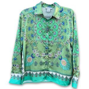 Rachel Zoe Boho Abstract Button-up